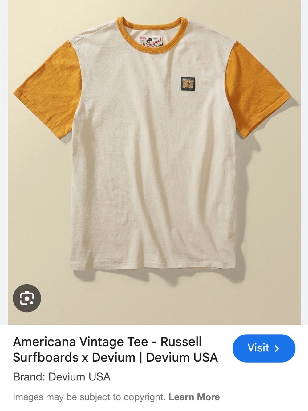 American Vintage Tee - Russell Surfboards x Devium USA